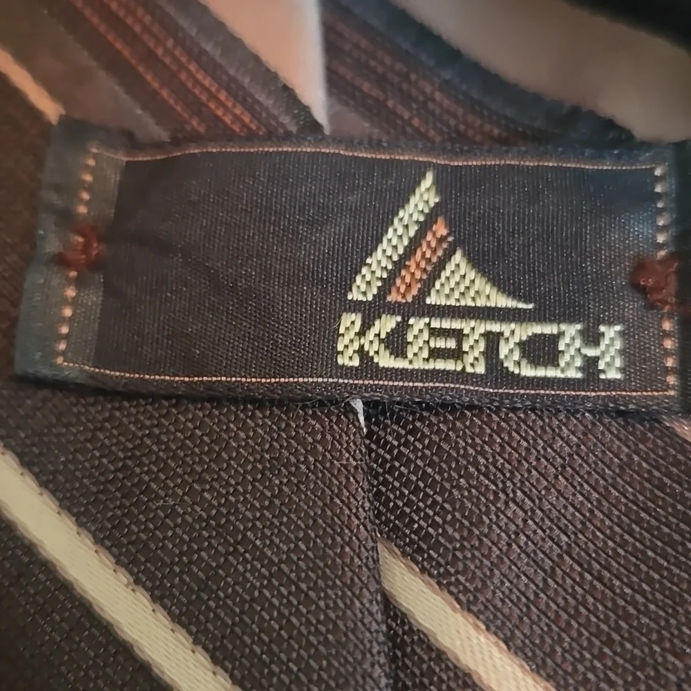 Ketch Brown Striped Tie